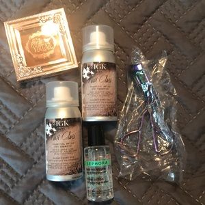 Makeup dry shampoo eyelash curler set